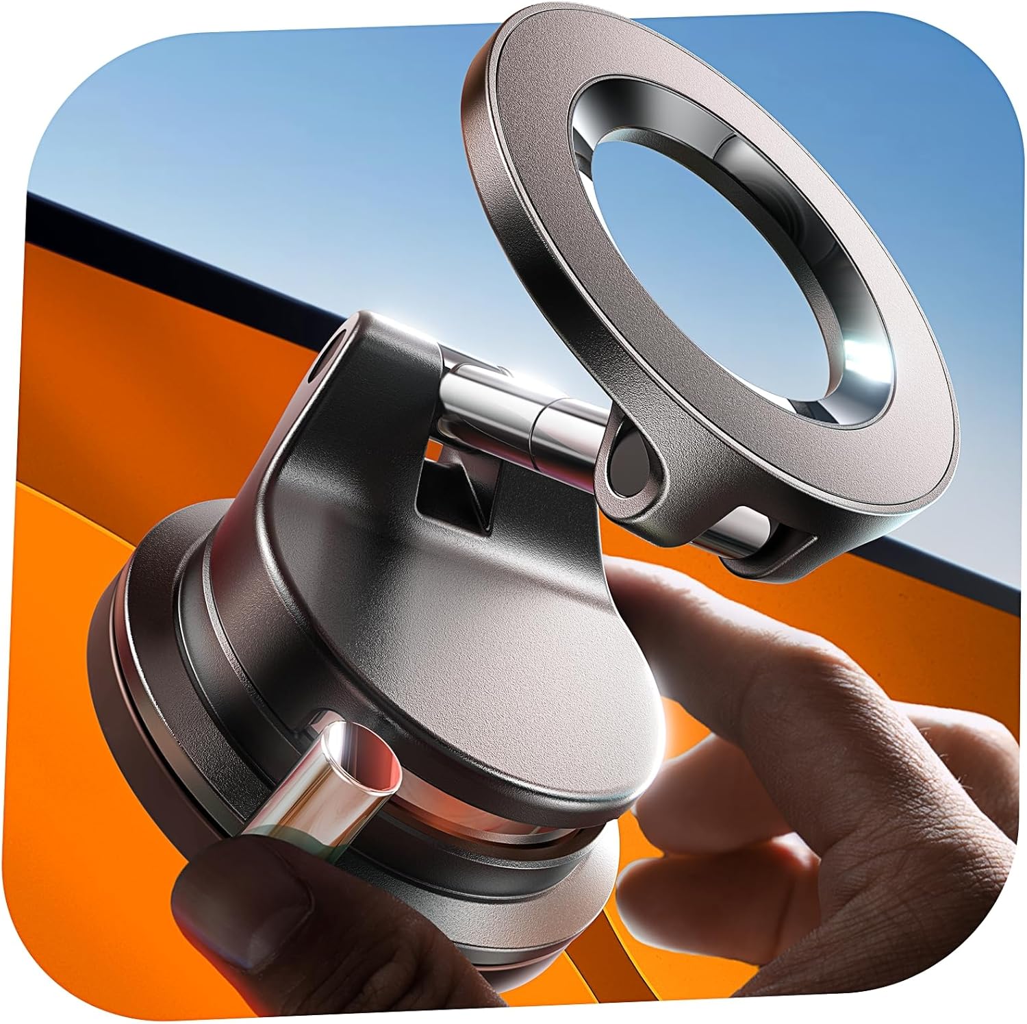 LISEN for Magsafe Car Mount, Magnetic Phone Holders for Your Car, Vacuum Phone Mount for Car Accessories for Men Women Interior Jeep BMW, SuctionPro Gifts Kits, for iPhone 17 16 15 14 13 12 Pro Max